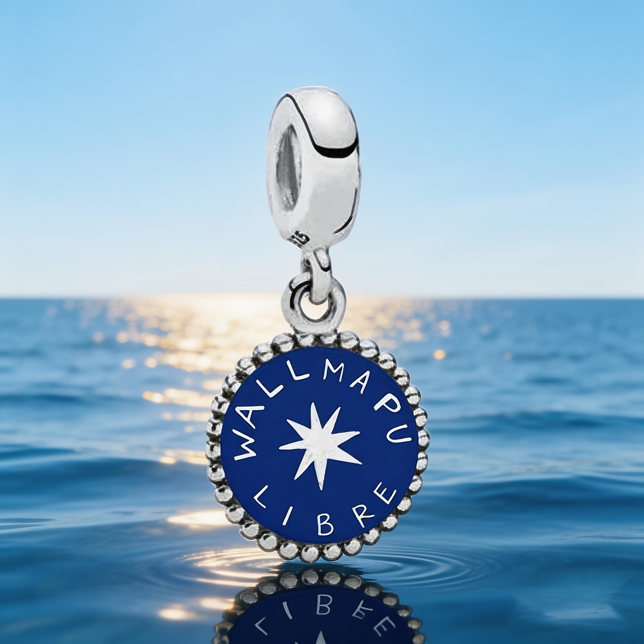 925 Sterling Silver Compass Bead Bracelet, Gift for Loved Ones